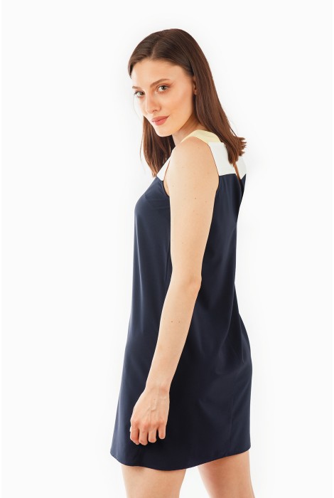 Mini dress with wide straps